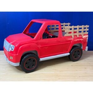 Barbie Sweet Orchard Farm Truck Red Pickup Vehicle GMW07 Tailgate Wood Slats